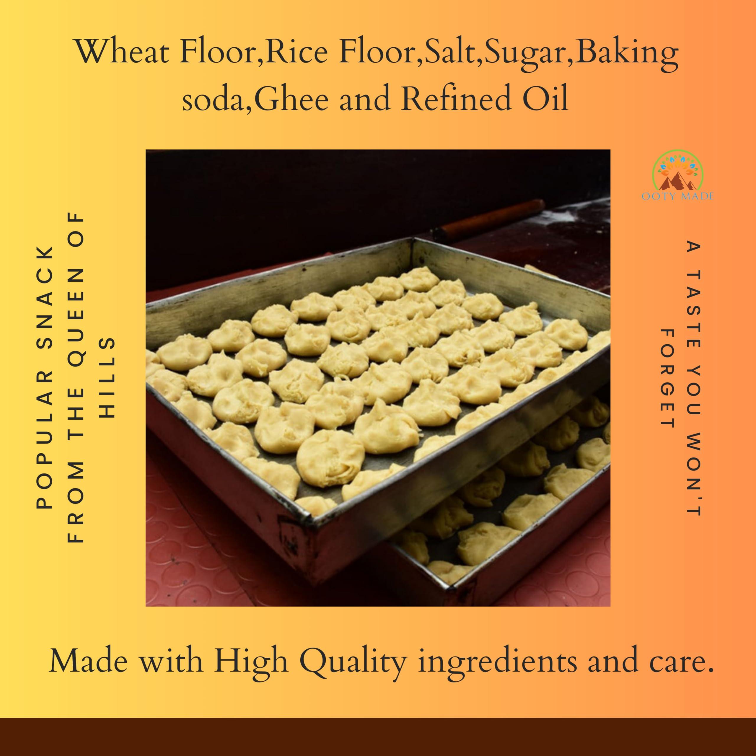 OOTYMADE.COM OotyMade.com Ooty Varkey - Crispy 1 KG Biscuits, Native Special Bakery Delight - Tea Time Snack  Small Varkey 1 kg