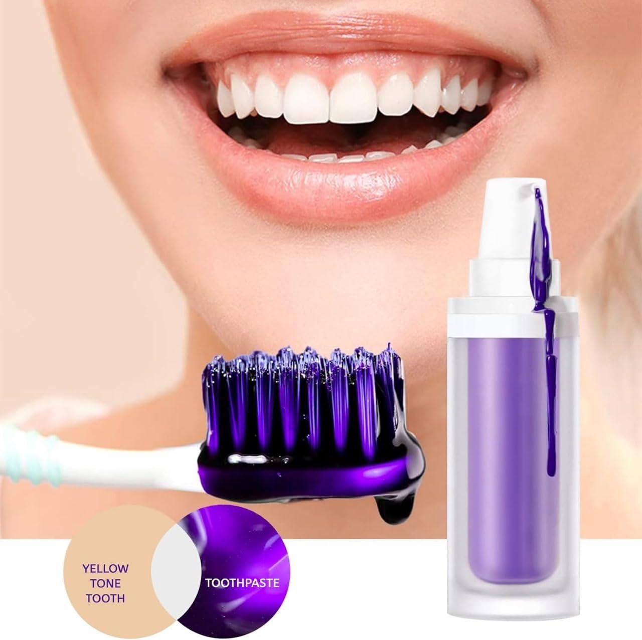 NavaFresh Basics ELOEE | Purple Toothpaste Serum Smile for Teeth Whitening V34 - A Yellow-Better Brush Against Bad Breath and Brightening with Col-gate Eelhoe. Introducing Color-Correcting Irrirani Kit