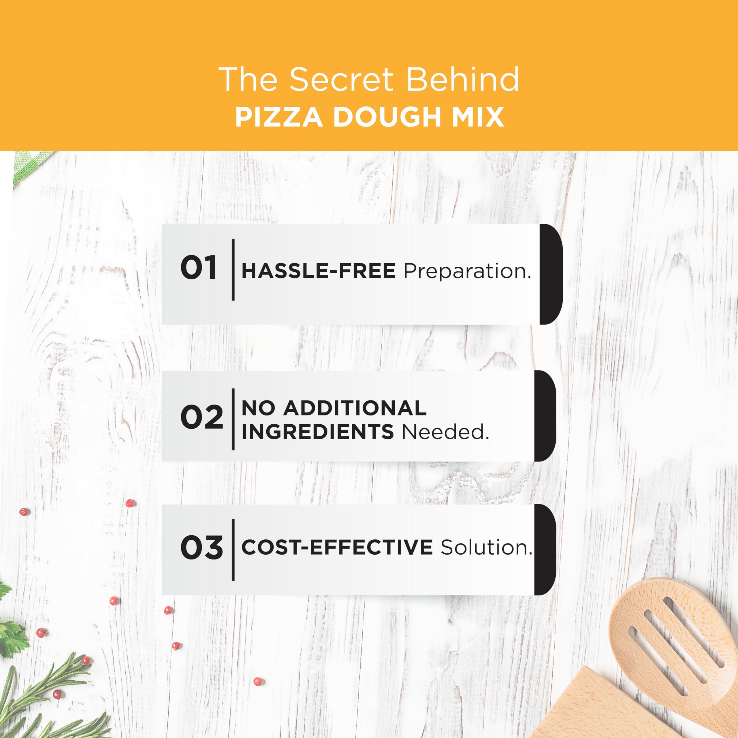 FSIPLs Chefs Art Chef\'s Art Pizza Dough Mix - 500g | Soft & Fluffy Pizza Bases | Easy to Prepare | Perfect for Homemade Pizzas | Perfect for Creating Memorable Moments with Every Bite.