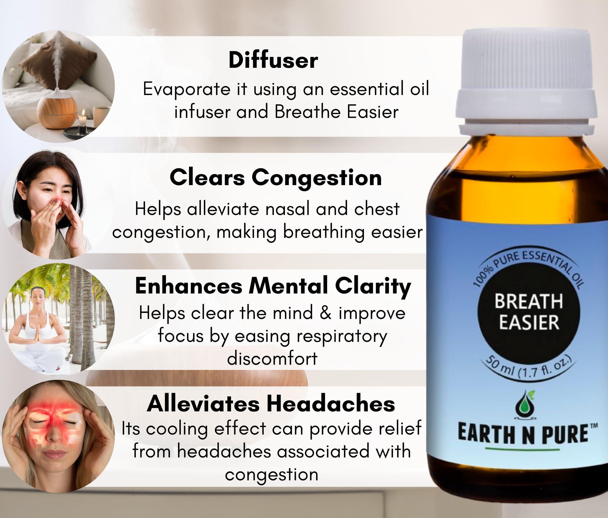 EARTH N PURE Earth N Pure Essential Oil Blend For Breathe Easier 50 ml