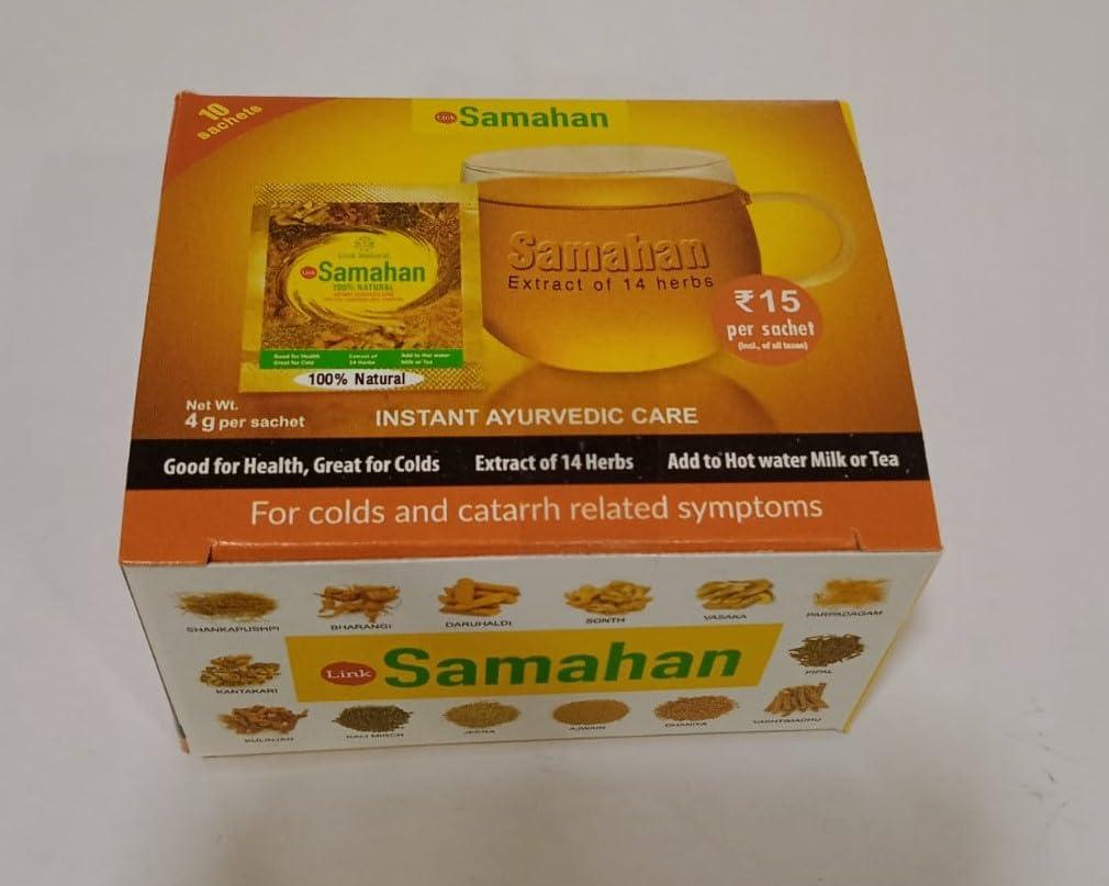 Samahan Samahan Instant Ayurvedic Care for Cold Cough Immunity (20 Sachets)