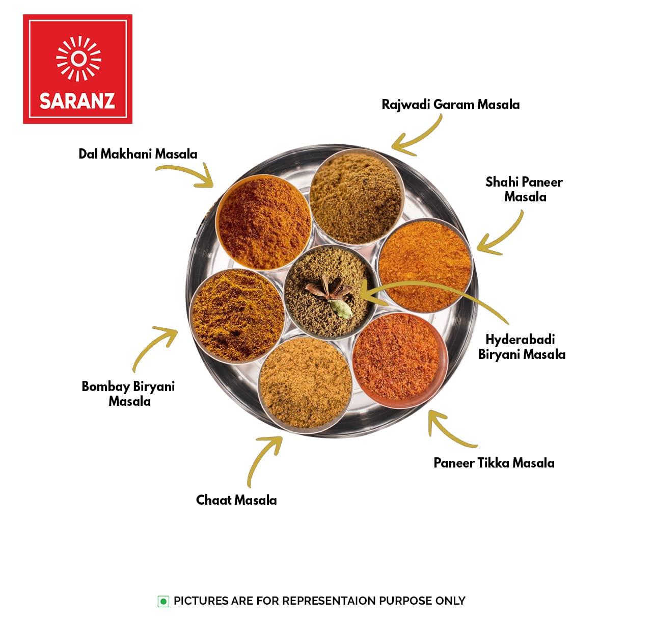 SARANZ SARANZ Bhaja Moshla Masala Perfect for Cooking, Ready to Use, Ghugni Masala or Puchka Masala, Golgappe Masale, Indian Spices, Premium Organic Spices with Rich & Strong Flavour-100 Grams Sprinkler Jar