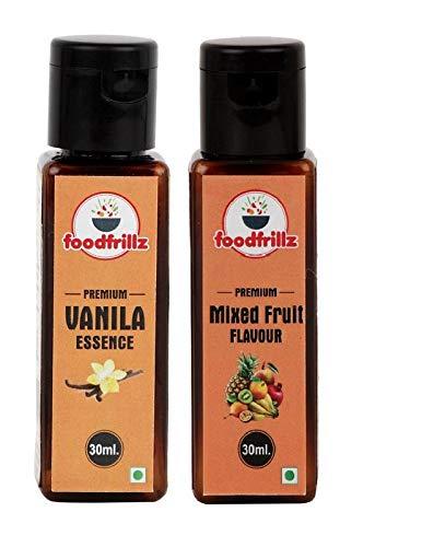 FOODFRILLZ foodfrillz Vanilla and Mixed Fruit Food Flavor Essence Combo Pack (30 ml x 2)