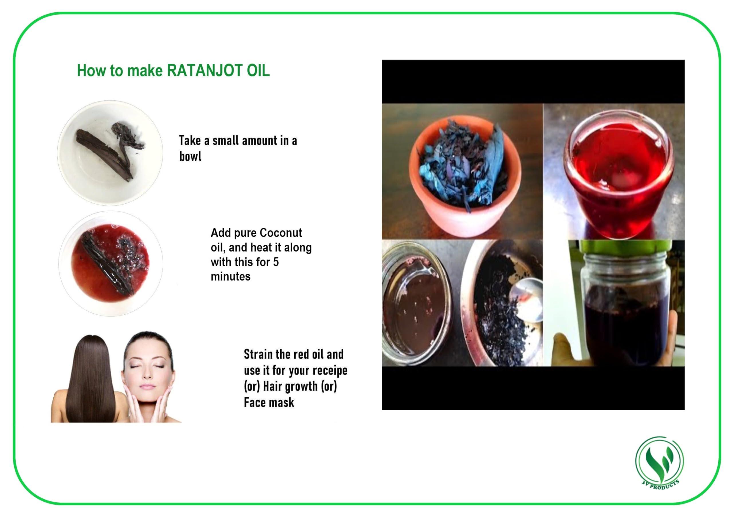 3V PRODUCTS 3V PRODUCTS Ratanjot Powder 50g | Alkanet Root | Vembalam Pattai | Laljadi | Alkanna Tinctoria (Pack of 1)