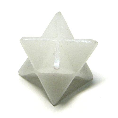 Nature's Crest Nature's Crest White Aventurine 8 Point Merkaba Star 1 Pc Natural for Metaphysical Energy Healing Meditation Chakra Reiki Tool Sacred Geometry Tetrahedron Crystal Gemstone Altar Decor Spiritual Gifts