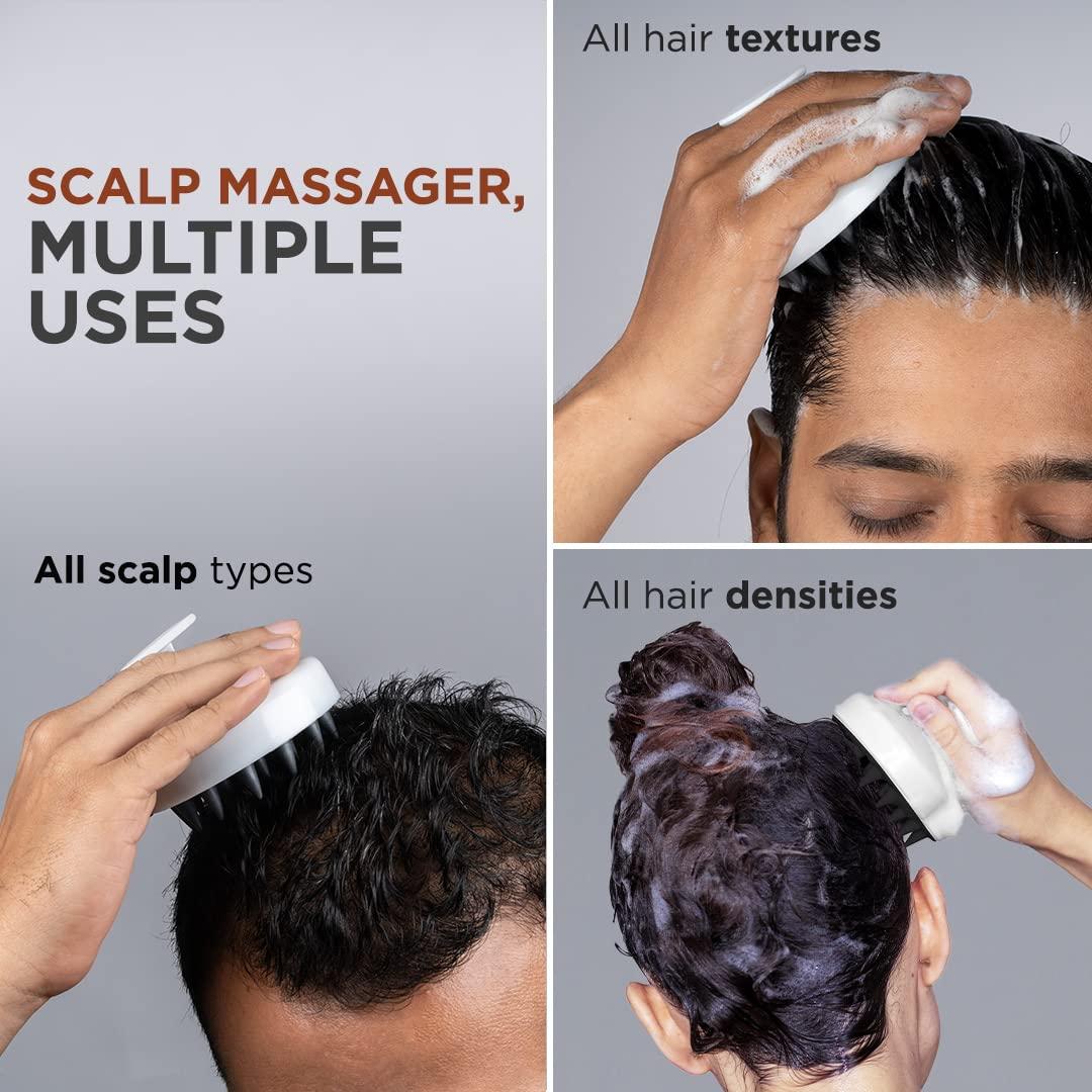 FURR FURR By Pee Safe Scalp Massager for Hair Growth with Removable Handle (2N) | Soft Silicone Bristles for Dry Massage, Oil & Shampoo | Helps Stimulate Blood Flow, Reduce Dandruff & Prevent Hair Loss.