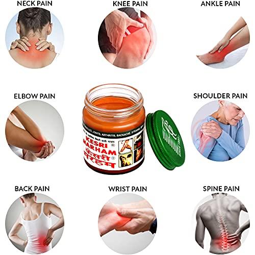 KESRI MARHAM Kesri Marham Massage Rub Balm Made With Natural And Ayurvedic Formulation With Strong Smell (Small Size) 12gm Non- Sticky, Fast Absorption In Orange Colour (Pack of 20)