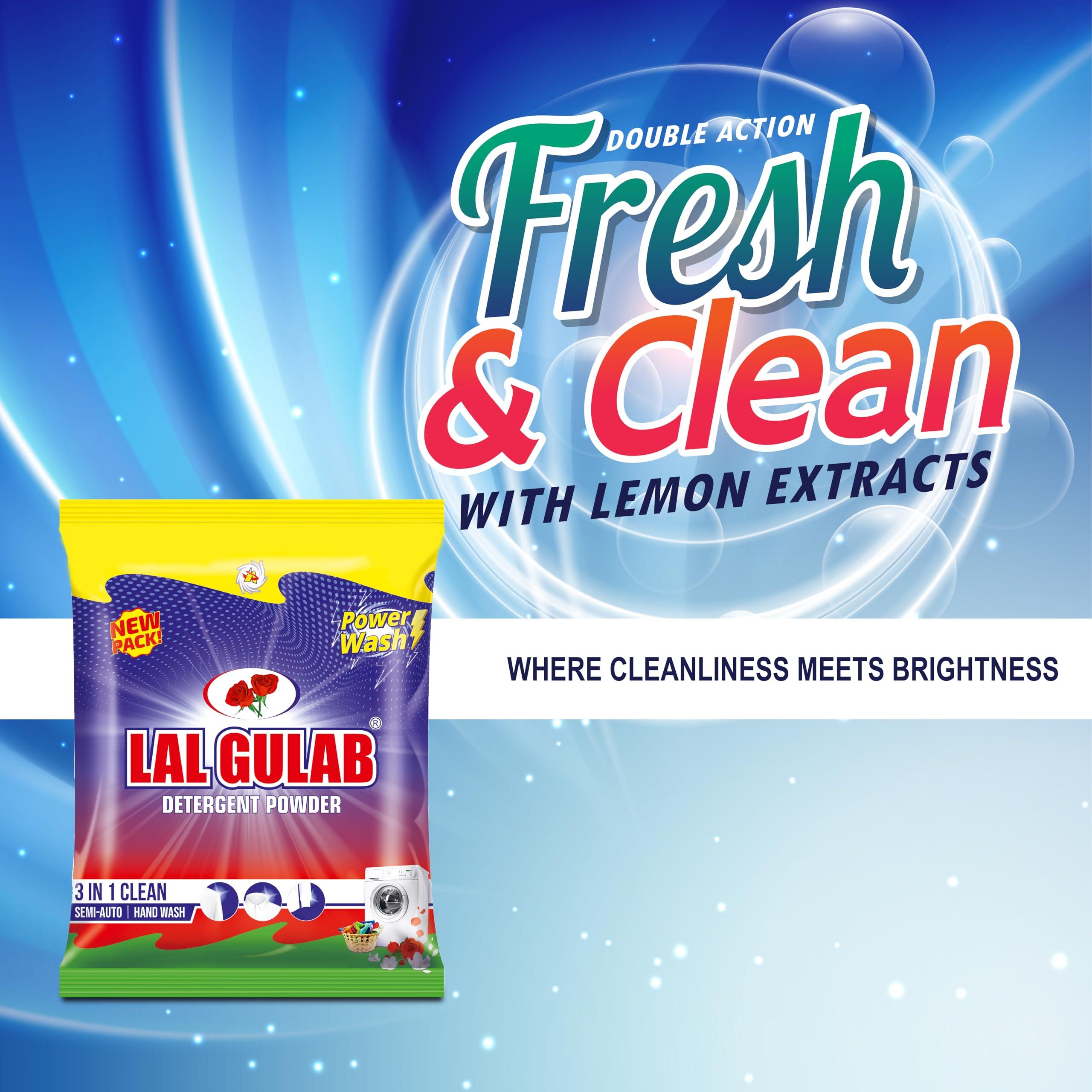 LALGULAB Lalgulab Double Power Top Load Washing Powder 8KG Detergent Powder 6KG (2KG Free) AQUA FRESH