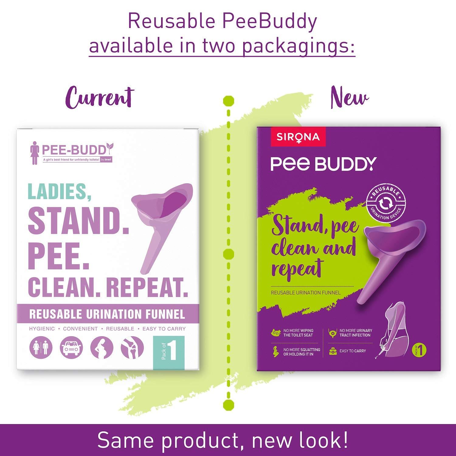 PEE BUDDY PEE BUDDY Reusable Portable Stand And Pee Urination Device For Women & Disposable Toilet Seat Covers (20 Sheets * 2 Packs)