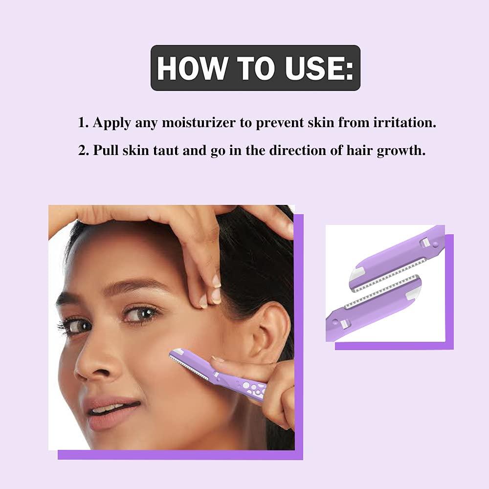 Kai Kai Veitnam Can-Bubble Face Razor for Women/Face Trimmer For Women/Multi Color (Pack of 3)