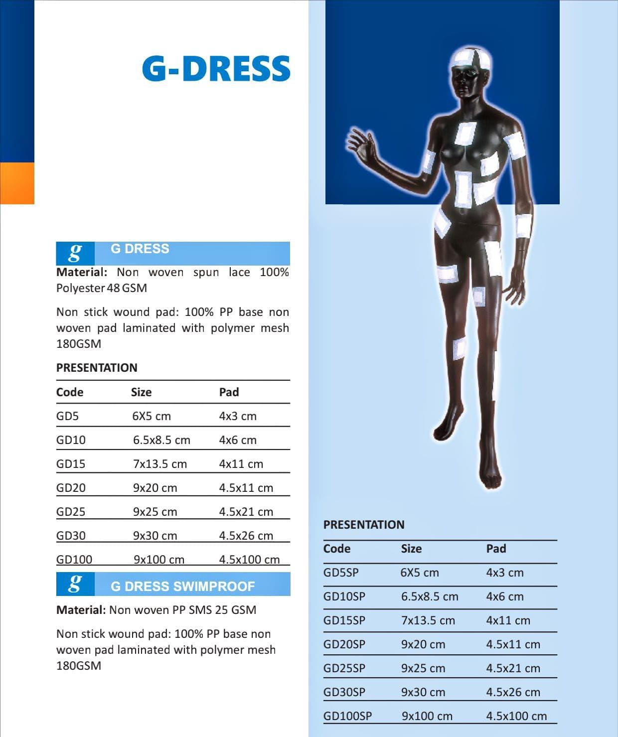 Generic G DRESS 10,G DRESS SWIMPROOF BANDAGES,GDSP 10,PACK OF 20