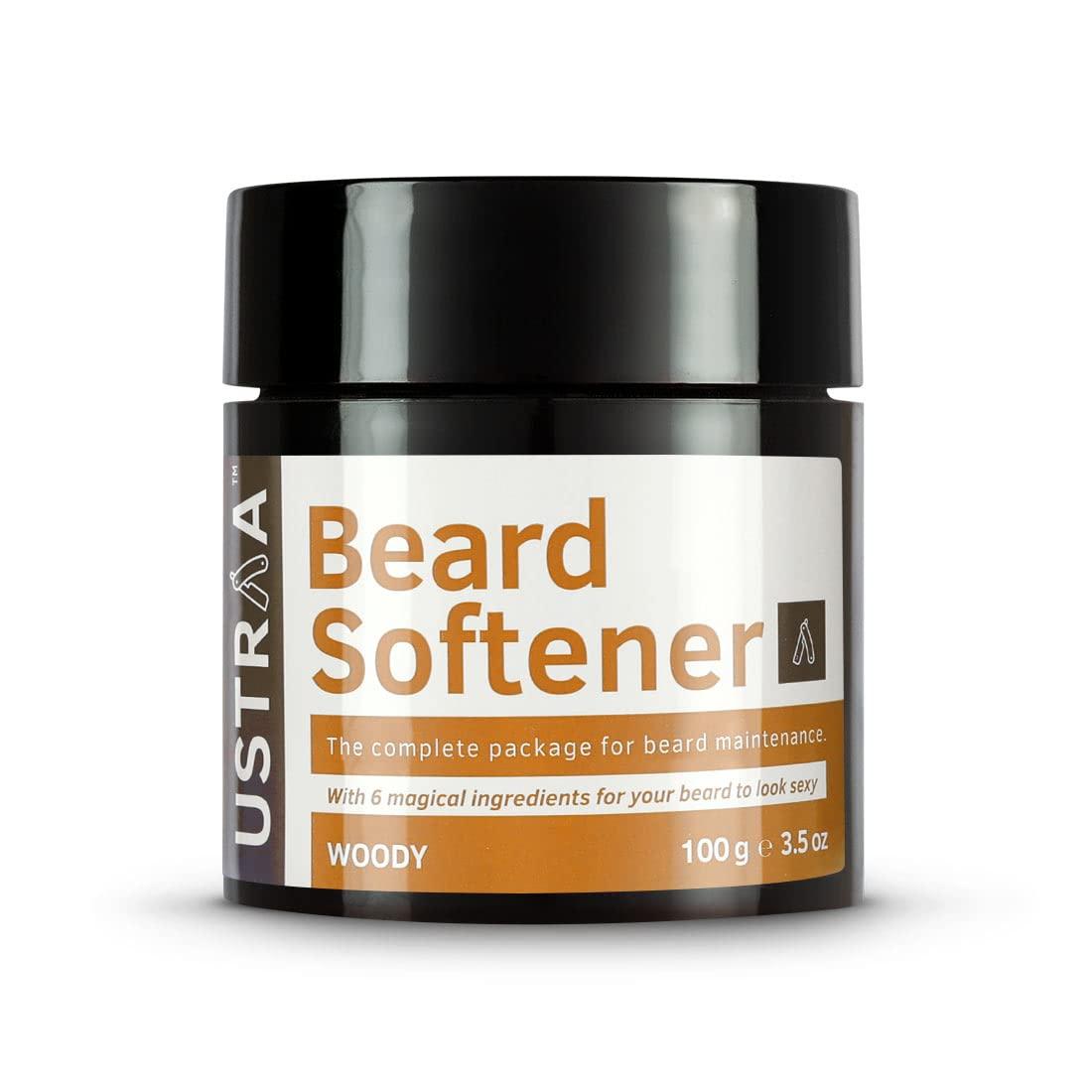 Ustraa Ustraa Beard Growth Oil - 35ml - More Beard Growth, With Redensyl, 8 Natural Oils including Jojoba Oil & Beard Softener Woody - 100g - Softens and nourishes your beard without Sulphates or Parabens