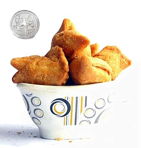 GHASITARAM'S Ghasitaram Diwali Gifts Farsan Samosa With Free Silver Plated Coin. (300gms)