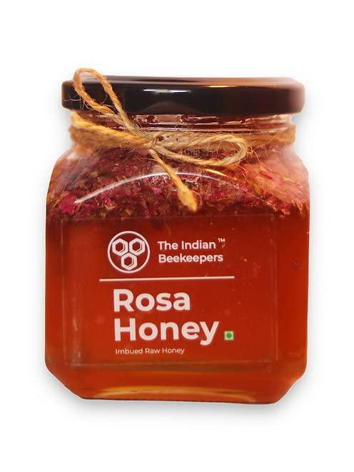 The Indian Beekeepers The Indian Beekeepers Rosa Honey, Rose Imbued Raw Honey, Natural Blood Purifier, No Sugar Added, Unprocessed & Unfiltered, 275 gm