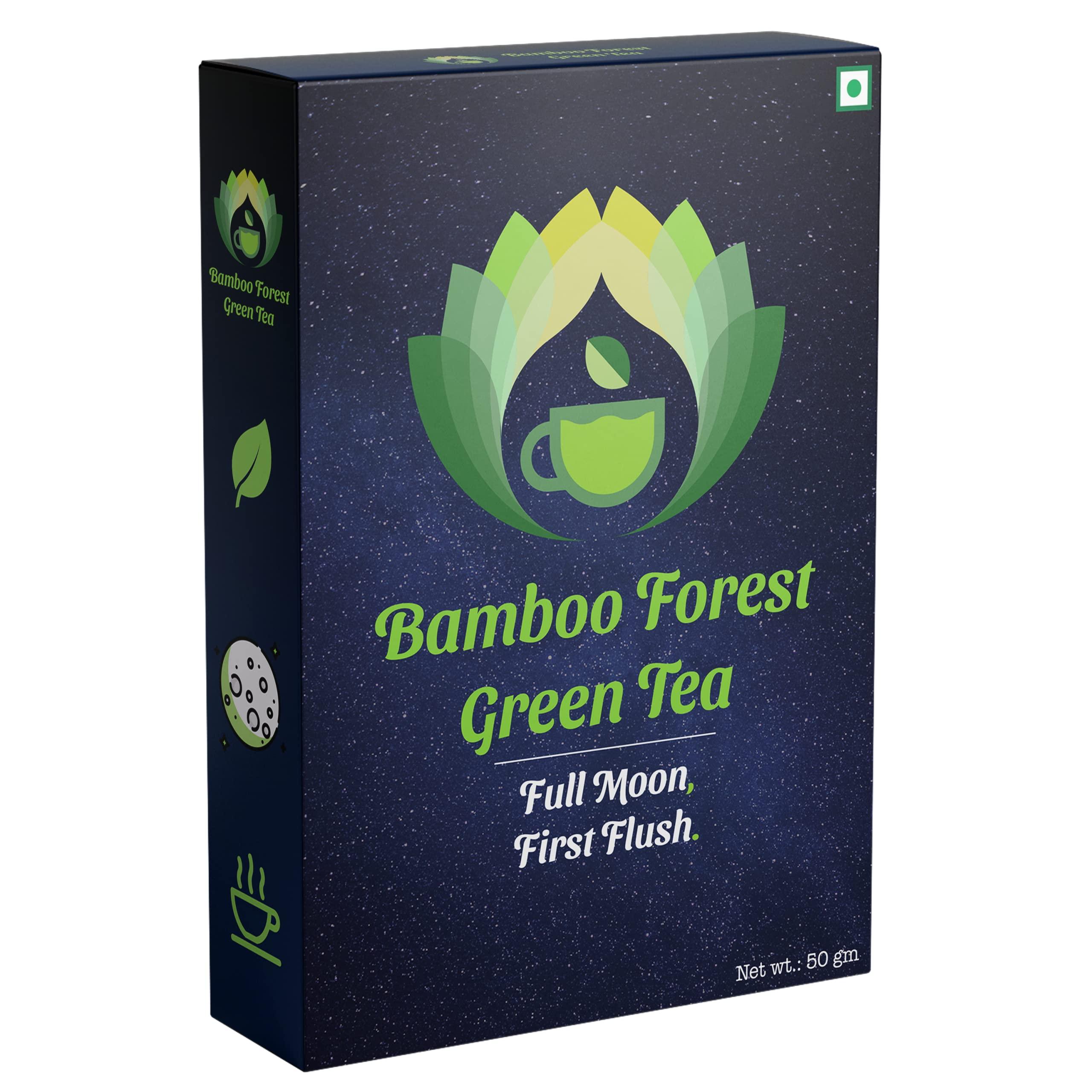 Bamboo Forest Bamboo Forest Green Tea Full Moon First Flush, Organic, Natural Flavour, 0 Calories, Loose Green Tea Leaves, 50 gm