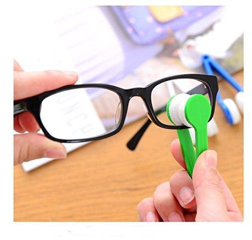 The Flash Store 12 pcs Mini Sun Glasses Eyeglass Microfiber Spectacles Cleaner Brush Cleaning Tool,Random Color (12)
