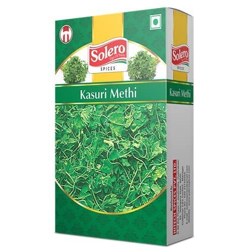 Solero Solero Kasturi Methi Dried Fenugreek Leaves Packet Aromatic Kasoori Kasuri Methi 200 G (Pack of 8)