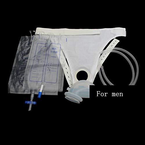 VASADIGITAL VASADIGITAL Men Urinary Drainage Bag with Anti Reflux Chamber Medical Easy-Tapped 2 x 1000 Ml Bags