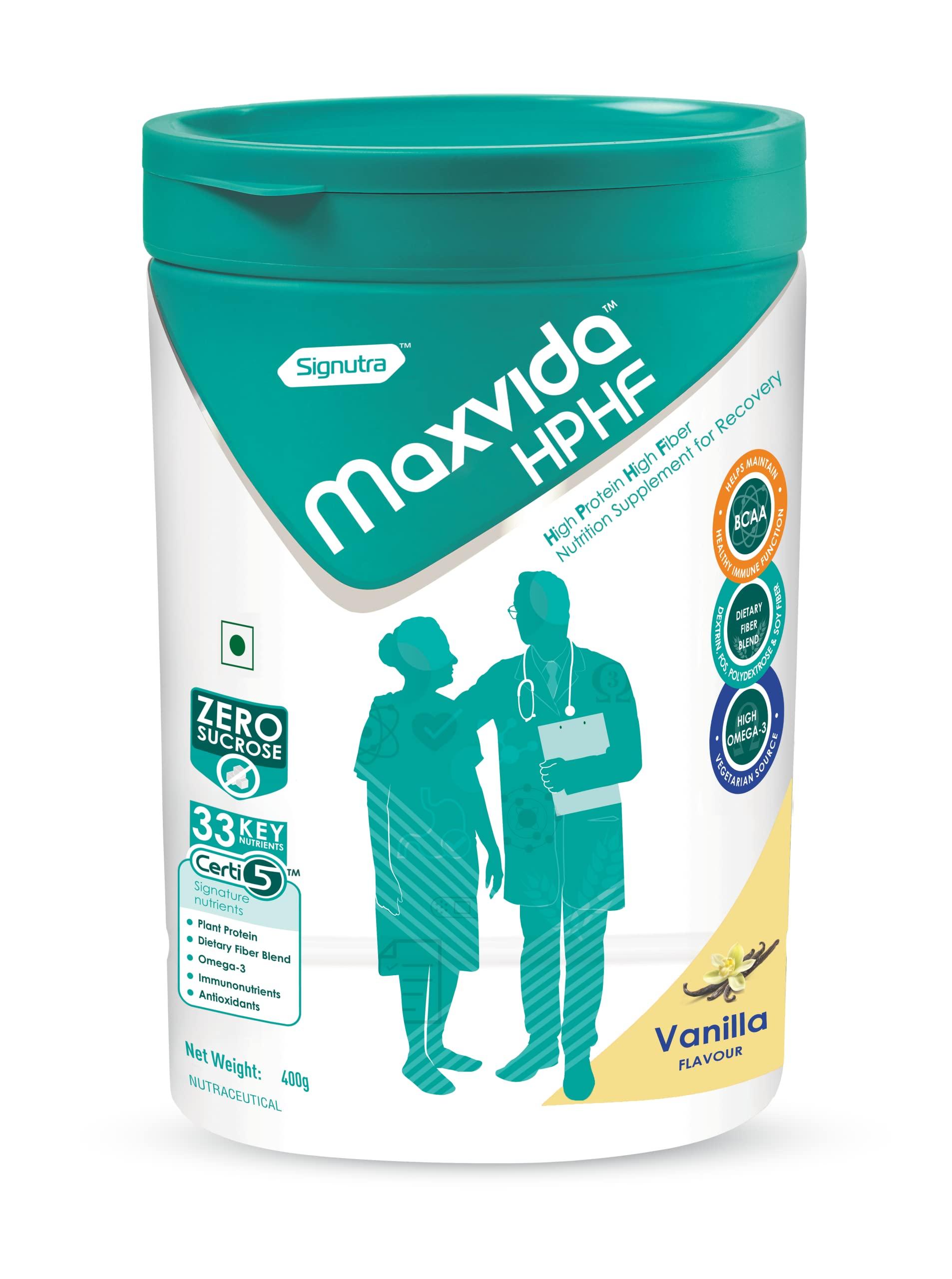 Maxvida Maxvida HPHF - High Protein High Fiber Supplement for Recovery 400g (Vanilla) - JAR
