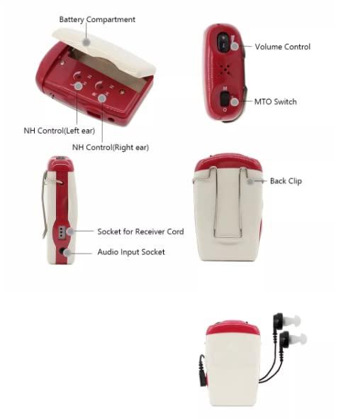Aika Aika Both Ear Hearing Aid Pocket Model Machine for upto 50% Hearing Loss People with Good Sound Quality (With 3 Month Warranty and Free Special Power Kit Worth 499/-)