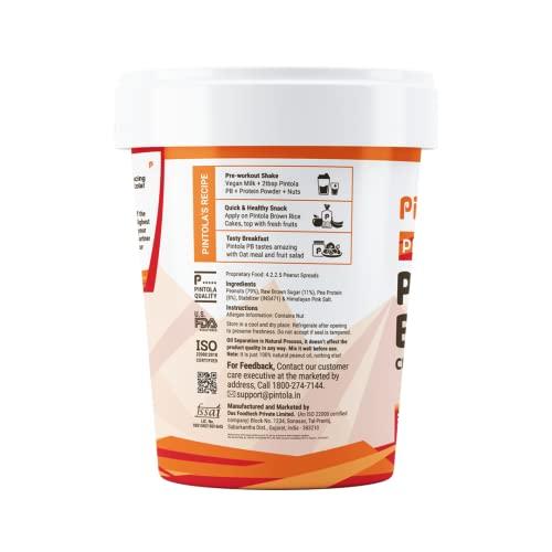 Pintola Pintola American Recipe Performance Series Peanut Butter (Crunchy) - 1kg | Vegan Protein | 32% Protein | High Protein & Fiber