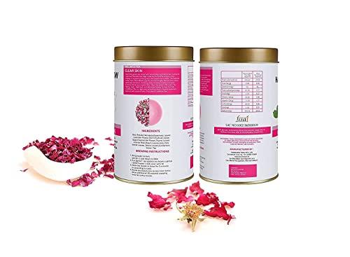 HerBlend Gourmet Tea HerBlend Glow Gourmet Tea/Gulab Chai Patti/Rose Tea for Glowing Skin and Acne (250 gram)