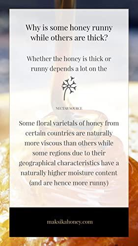 Maksika Maksika Kashmiri White Honey | Organic Honey Bottle - 330gms | Kashmiri Acacia Nectar with Light Vanilla Taste | Best paired with Chamomile or White Tea and Fresh Ricotta Cheese