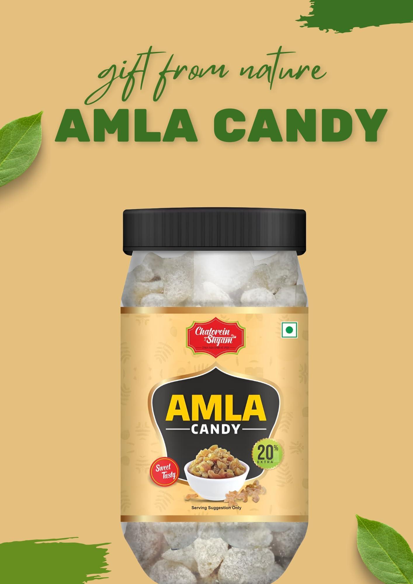 CHATORE SHYAM Chatore Shyam Sweet Sour Candy, Vitamin C & Antioxidants Rich, Dry Amla Candy, Chatpata masala, Amla candy sweet - 600gm (Sweet Candy)