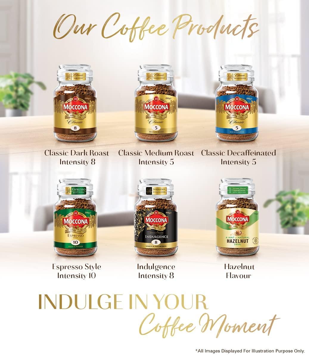 Moccona Moccona | Classic Medium Roast| Classic Decaffinated| Instant Coffee | 200g | Combo of 2