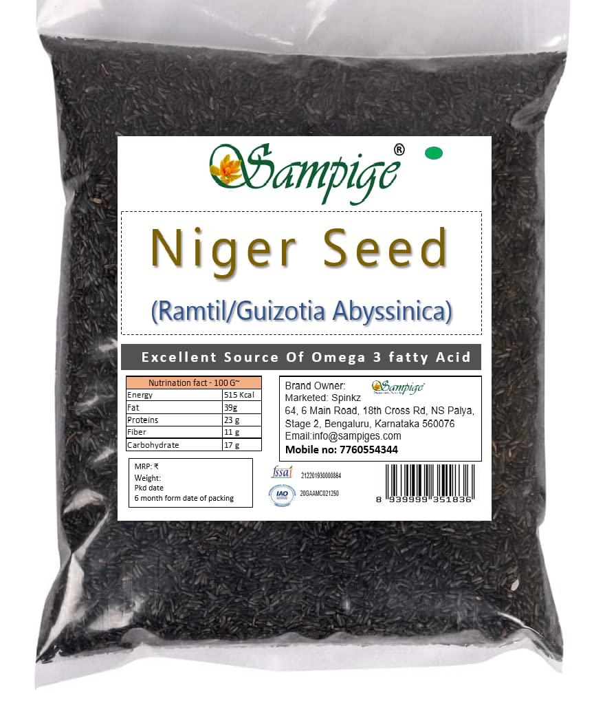 Sampige Sampige Niger Seed Niger Seeds 900g (Karale/Karal/Ramtil/Blackseed/Surguja/Valesulu/Payellu/Yamitilla/Veri Nuvullu)