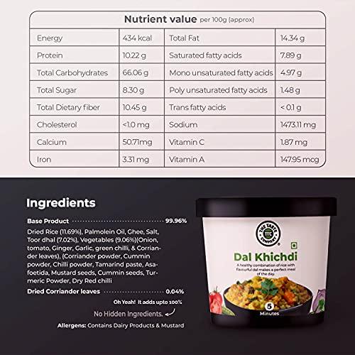 TheTasteCompany TheTasteCompany Dal Khichdi - Ready to Eat | Instant Food | Taste Company (Pack of 6)