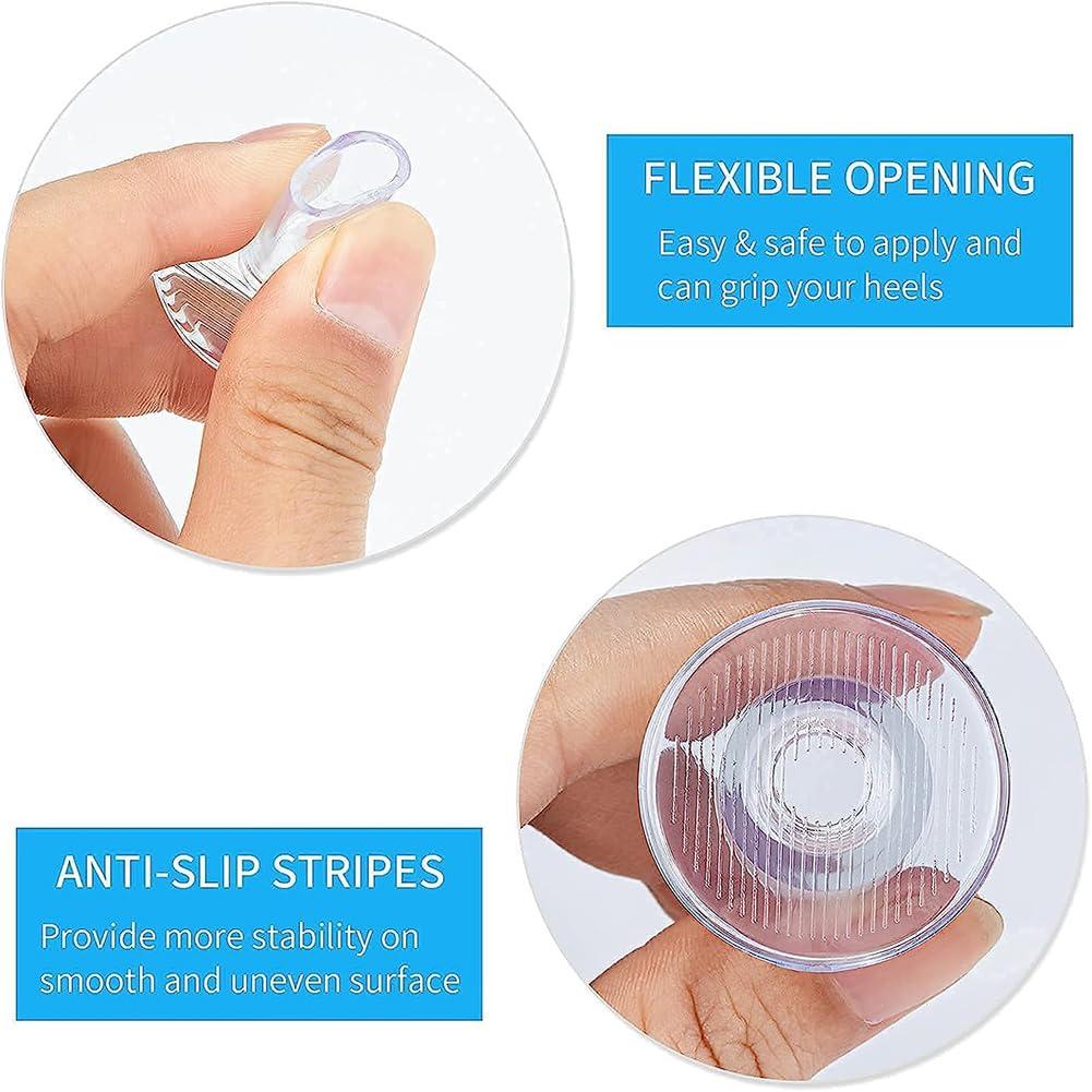 BowieMall Bowiemall High Heel Protectors 3 Pairs Shoe Heel Savers Stoppers Covers for Walking on Grass Uneven Floor High Heel Grass Protector for Women - Transparent (Size S M L)