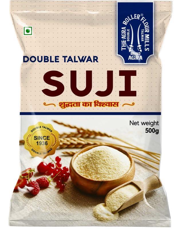 DOUBLE TALWAR Double Talwar Sooji Uppma Rava |Wheat Sooji |Suji Rava |Semolina| Non Sticky Rava (500Gm)