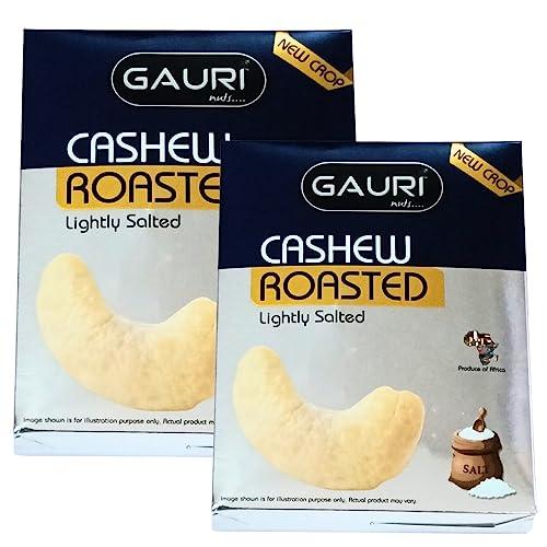 Gouri Gauri Natural Premium Roasted Whole Cashews Crunchy Cashew Premium Kaju Nuts Nutritious and Delicious Gluten Free and Plant Based Protein (250g x 2)