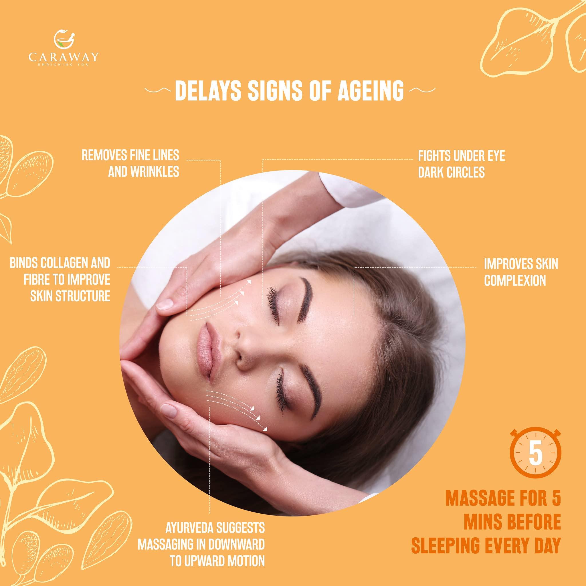 CARAWAY CARAWAY Certified Organic Almond Oil for Face - Cold Pressed Badam Rogan Oil for Baby Massage and Hair Care - Edible Grade - 16 oz / 475 ml