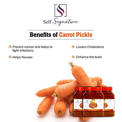 Self Signature Self Signature Homemade Natural Organic Hathon Se Bana Carrot Pickle Gajar Achar (1kg)