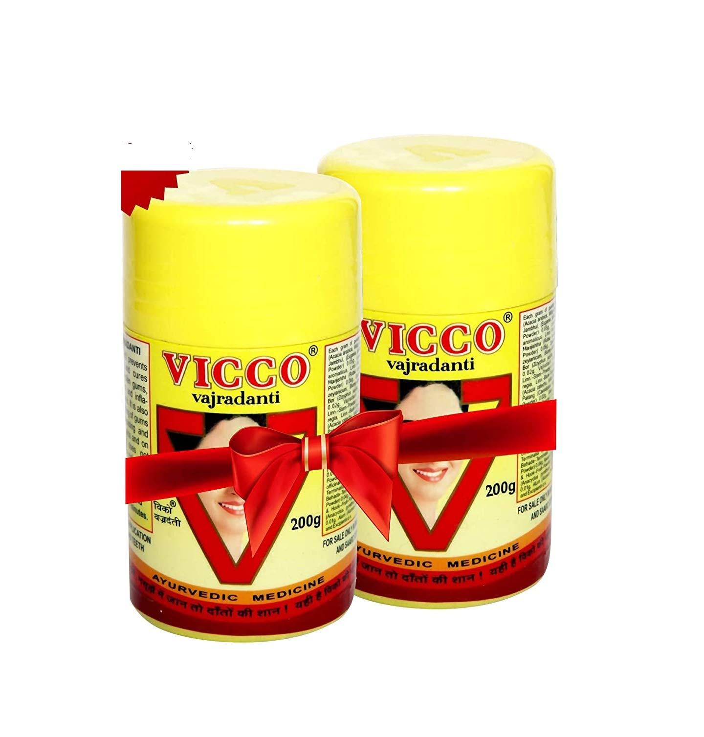 VICCO Vicco Vajradanti Powder-200g(Pack of 2)