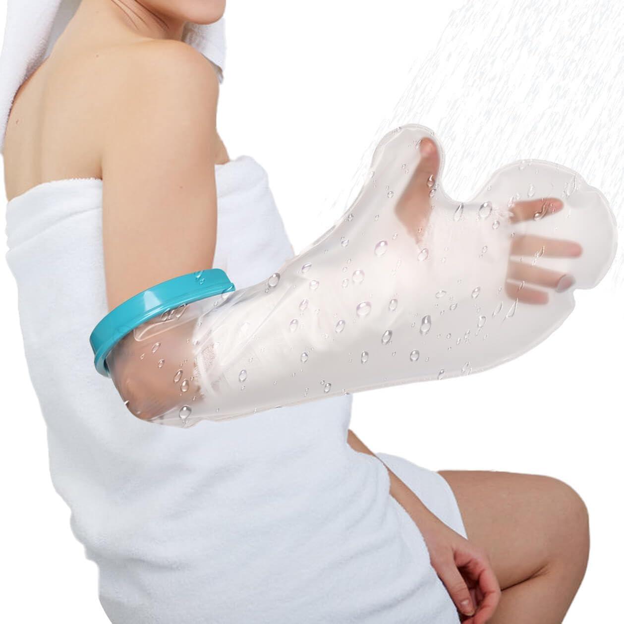TAPUJI TAPUJI Cast Covers for Shower Arm Adult Waterproof Arm Cast Cover Shower Protector Bag for Wound Arm, Hands, Wrists, Elbow, Finger to Keep Wounds Dry [2024 New Reusable]