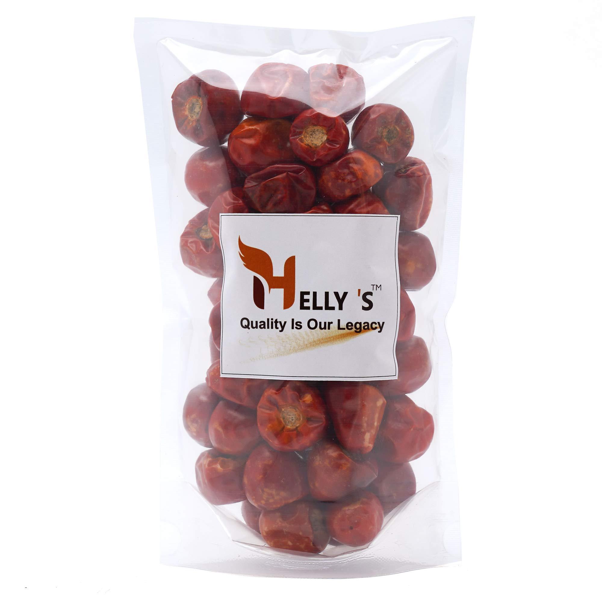 Helly's Helly's™ Boriya Red Chilli Whole Dry (GOL Lal Mirch Sabut) | 1Kg | Spicy Round Chillies | Teekhi Mirchi