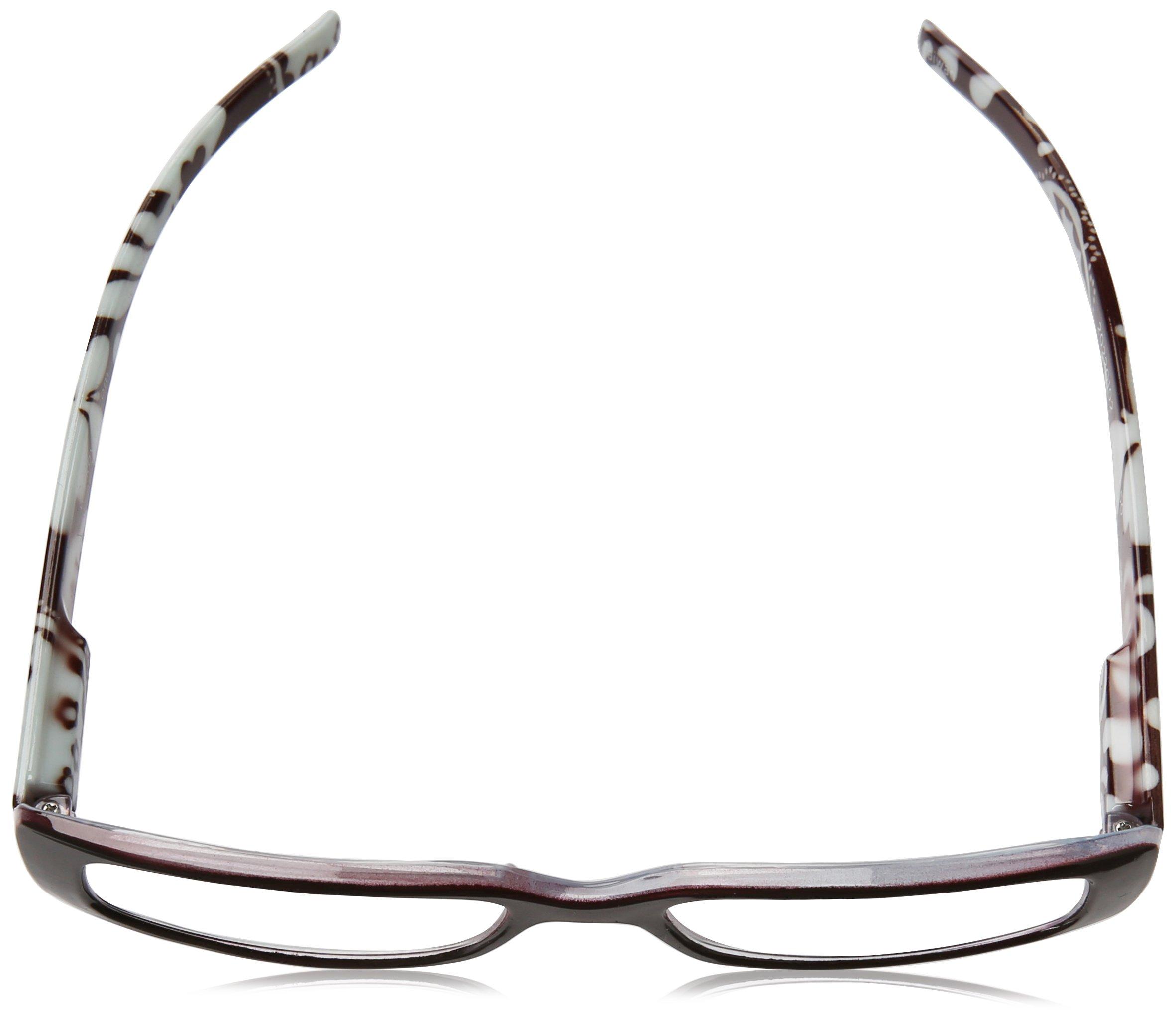 WINK Wink Fancy Brown Floral Rectangle Reading Glass with Matching Pattern Case, +1.50, 0.200 Ounce