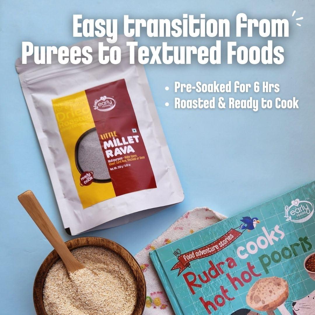 Early Foods Early Foods : Assorted Pack of 3 - Millet Rava (Sprouted Ragi, Jowar & Little Millet Rava) 250 g x 3