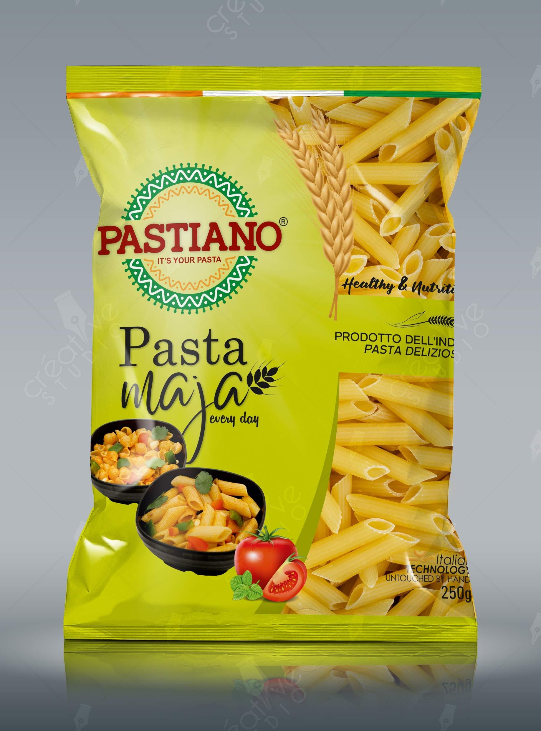 PASTIANO Pastiano Macaroni, Fusilli, Penne And Shells Pasta Maja- 250 Gms Each- (Pack Of 8)