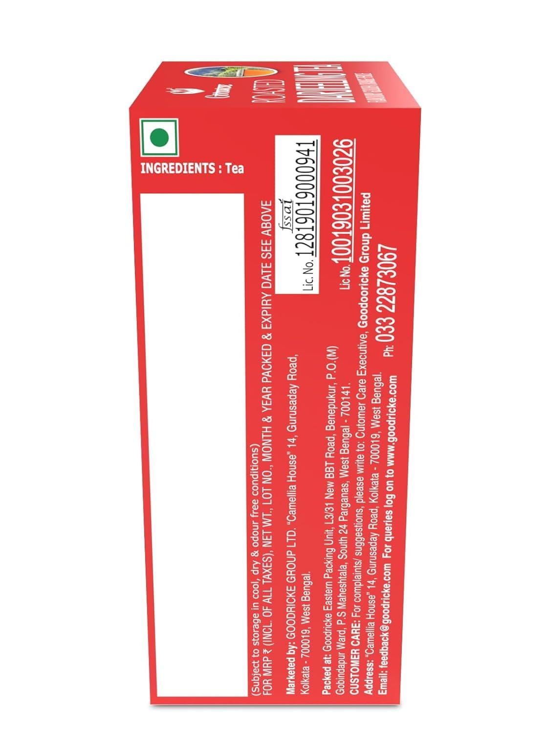 GOODRICKE GOODRICKE Roasted Darjeeling Tea-100 Gm(Pack Of 5) 100% Pure & Original Whole Long Loose Leaves Flavoury Golden Orange Pekoe Black Tea