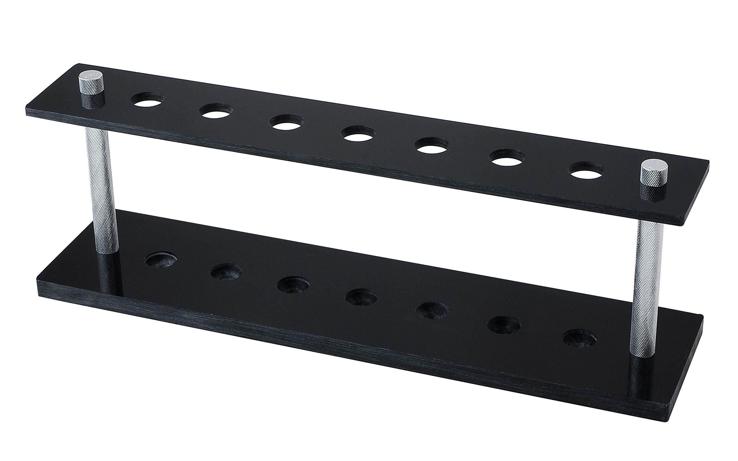 PEARL Pearl shaving multi razor stand - seven razor holder - Compatible with All Brands of Standard Sized and Long Handled Double Edge Safety Razors SMS-7R (Black)