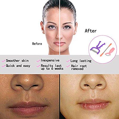 FANGKAI 3Pcs Hair Remover Spring Facial Hair Removal for Women Spring Facial Epilator Removes Hair On The Upper Lip Chin Cheeks & Sideburns FANGKAI