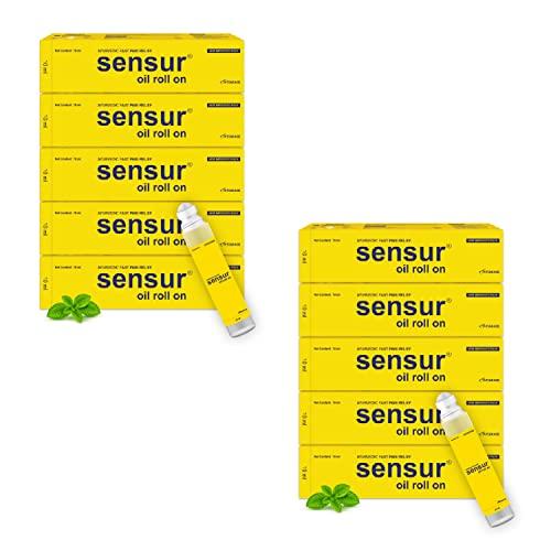 Sensur Sensur Natural and Ayurvedic Pain Relief Oil Roll On, 10ml (New Pack of 10) | Fast Relief All Pains, One solution