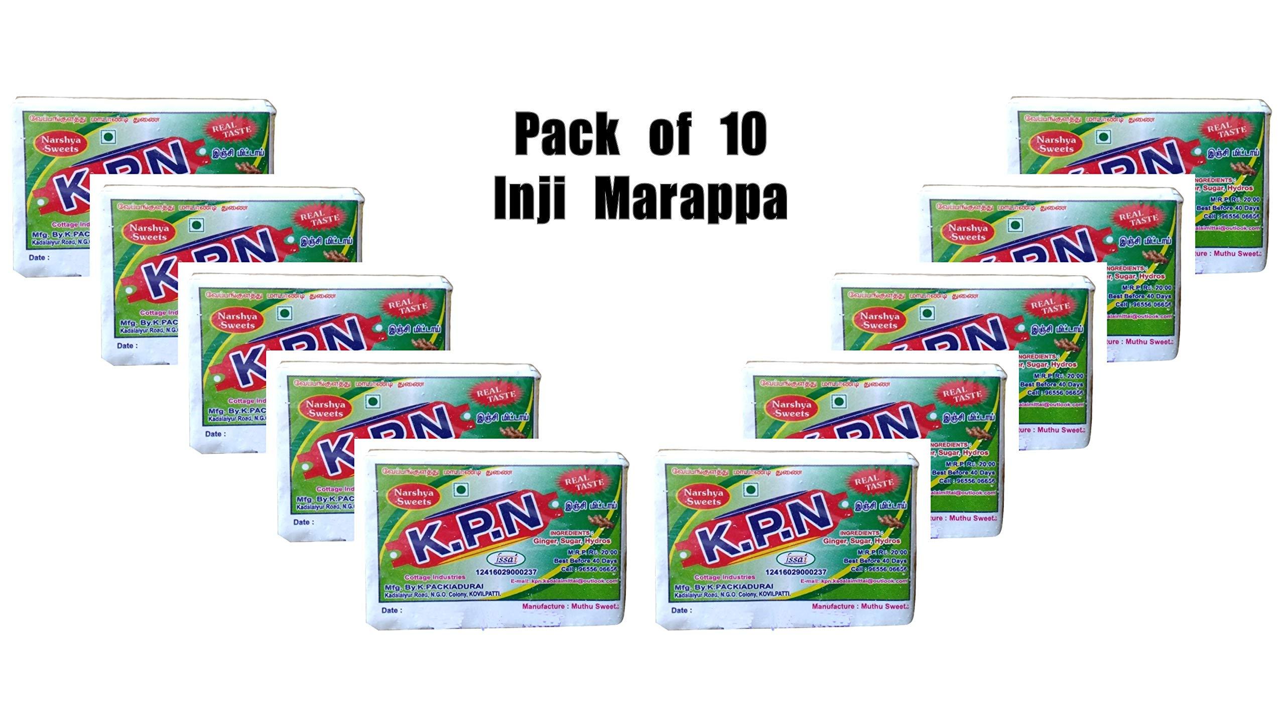KPN KPN Kovilpatti Inji Marappa | Ginger Candy - Pack of 10 x (6 Pieces - 70gm) - 700gm