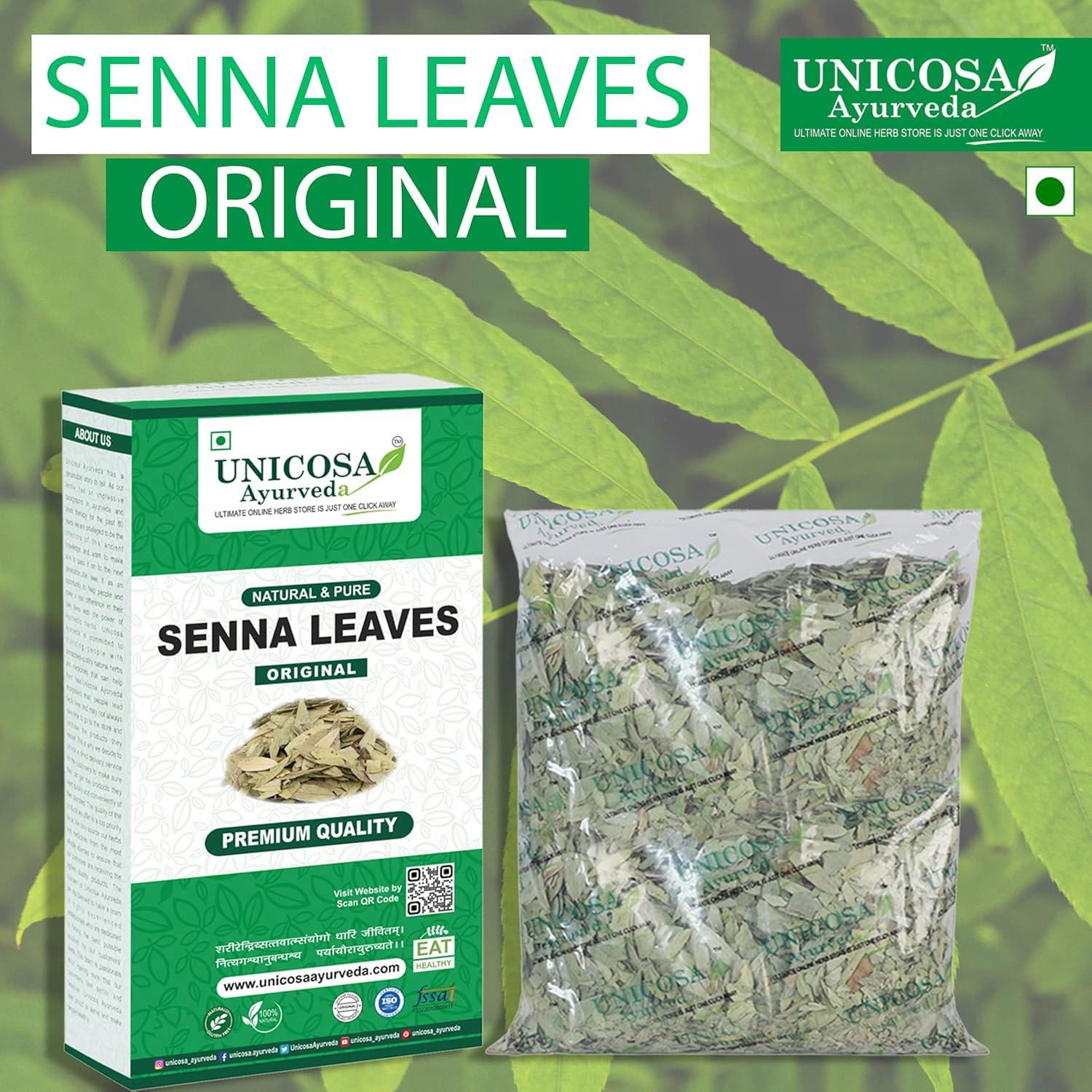 UNICOSA Ayurveda UNICOSA Ayurveda Natural Senna Leaf/Alexandrina/Cassia Angustifolia/Sonamukhi Patta/Sanay Patti, 400gm (200gm*2)