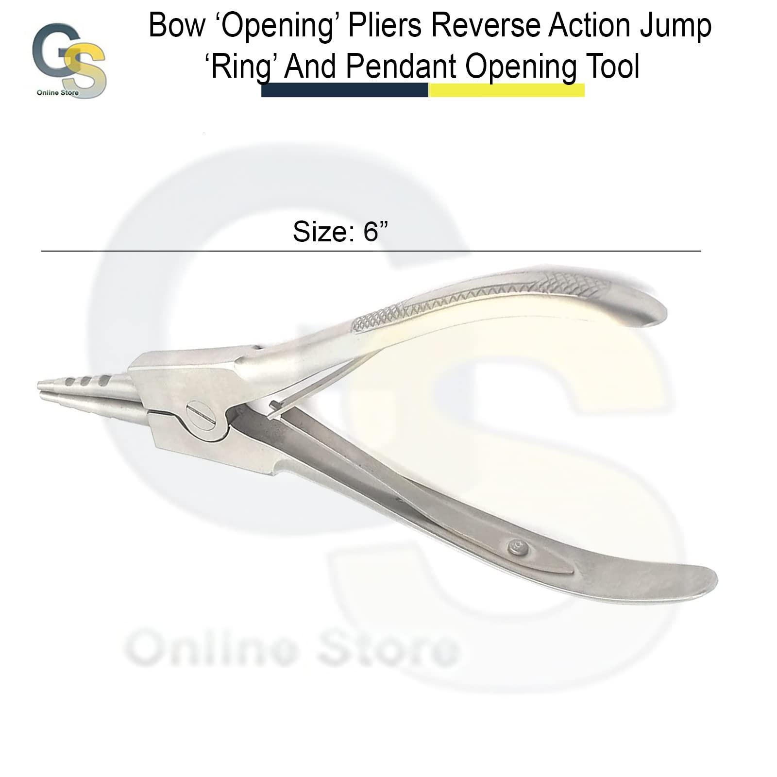 GS Online G.S BOW OPENING PLIERS REVERSE ACTION JUMP RING AND PENDANT OPENING TOOL BEST QUALITY