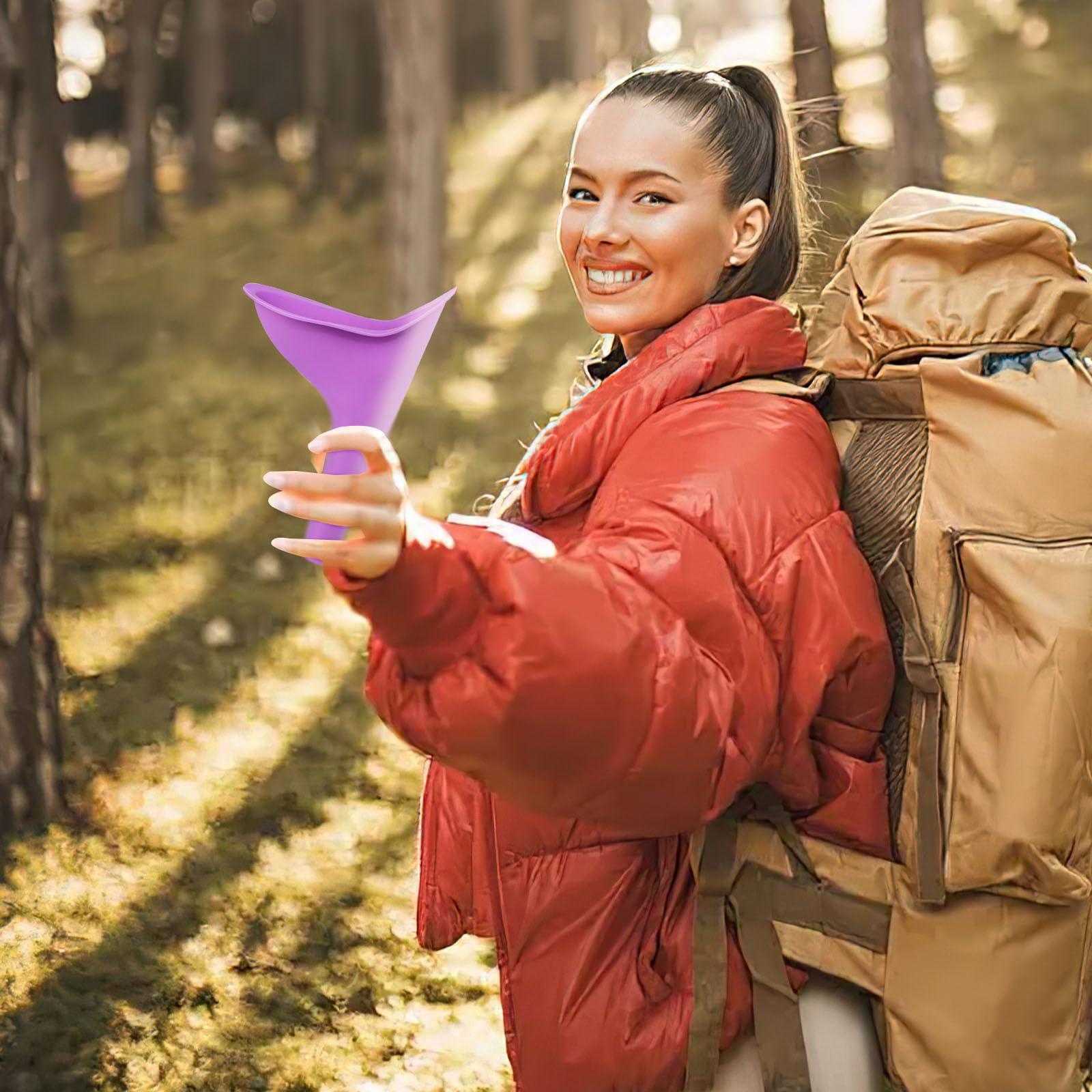 HAKDAY TFW Portable Female Women Urinal Camping Travel Toilet Device 4PCS,Purple